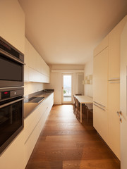 Interior of modern apartment, kitchen