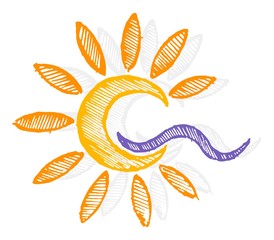 Logo of the sun and sea.