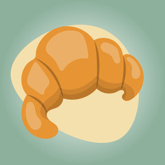 Vector colorful croissant icon