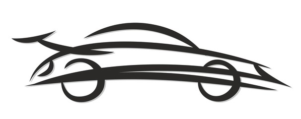 Obrazy  Logo szybkiego samochodu.