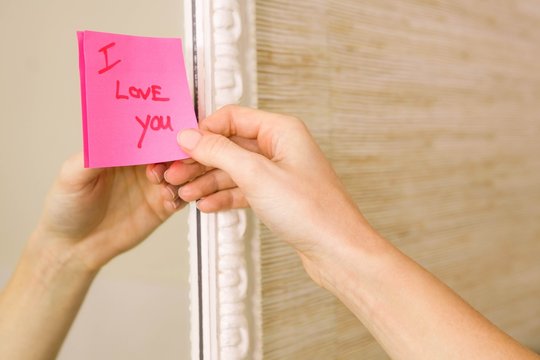 I Love You Note On The Mirror