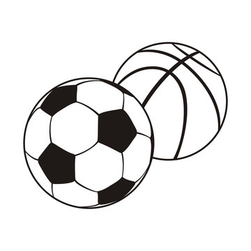 Monochrome Set Ball for Football and Basketball 