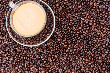Coffee cup on white background