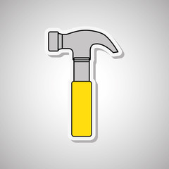 hammer tool design, vector illustration