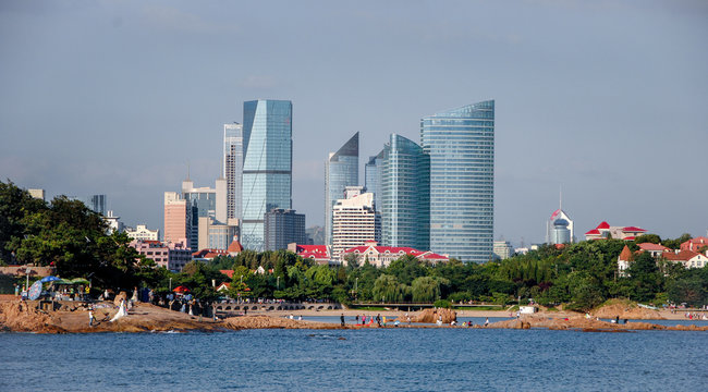 Badaguan Scenic area with Shinan district skyscrapers in the background
QIngdao, China