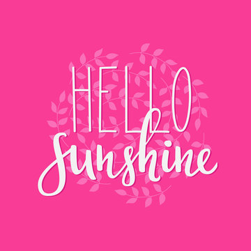 Hello Sunshine summer typography
