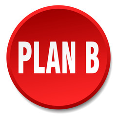 plan b red round flat isolated push button
