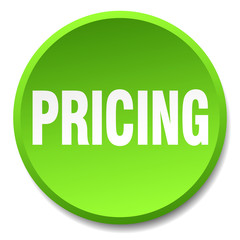 pricing green round flat isolated push button