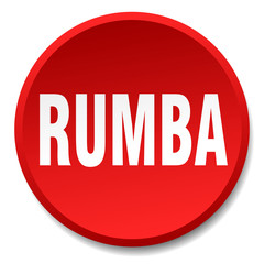rumba red round flat isolated push button