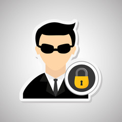 hacker icon design, vector illustration