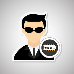 hacker icon design, vector illustration