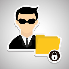 hacker icon design, vector illustration
