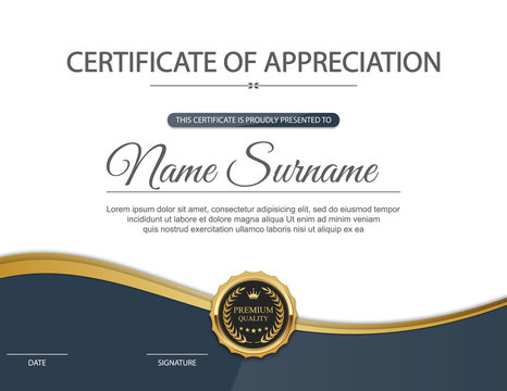 Vector certificate template.