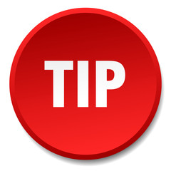 tip red round flat isolated push button