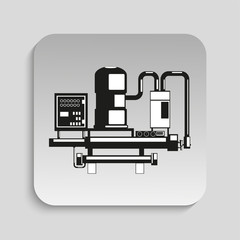 Industrial equipment. Machine. Vector icon.