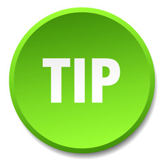 tip green round flat isolated push button