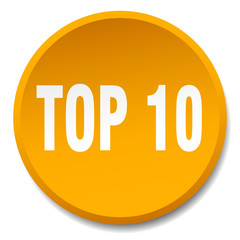 top 10 orange round flat isolated push button