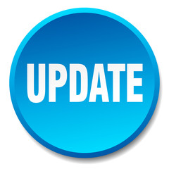 update blue round flat isolated push button