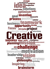 Obraz premium Creative, word cloud concept 5