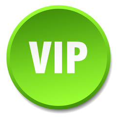 vip green round flat isolated push button