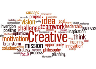 Creative, word cloud concept