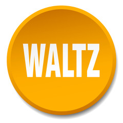 waltz orange round flat isolated push button
