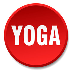 yoga red round flat isolated push button