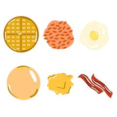 American Breakfats Flat Lay illustration