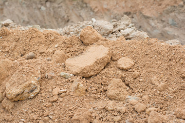 Tropical laterite soil or red earth background 