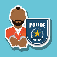 police icon design, vector illustration