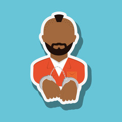 criminal  icon design, vector illustration