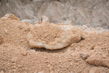 Tropical laterite soil or red earth background 