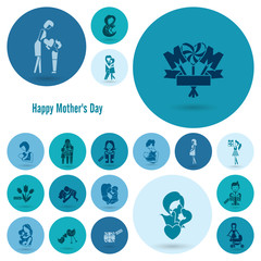 Happy Mothers Day Icons