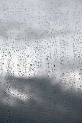 Drops of rain on the window