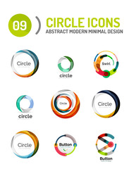 Set of various circle logos