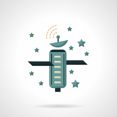 Telecommunication technology flat vector icon
