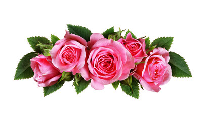 Pink rose flowers arc arrangement