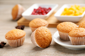 Muffins and jam