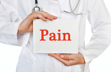 Pain card in hands of Medical Doctor