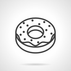 Donut simple line vector icon