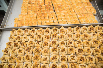 Oriental sweets with honey and nuts