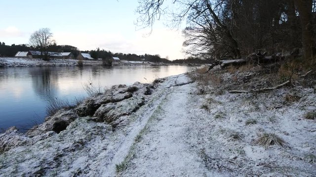 Beautiful River Dee in Winter, Aberdeenshire - Aberdeen Scotland
