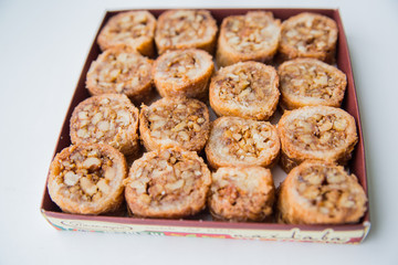 Oriental sweets with honey and nuts