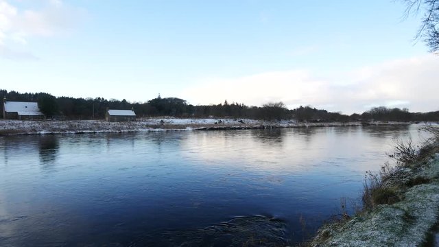 Beautiful River Dee in Winter, Aberdeenshire - Aberdeen Scotland
