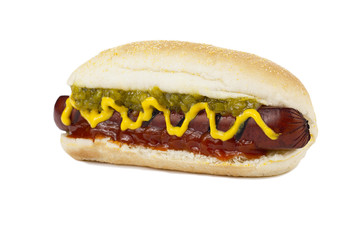 fresh hot dog sandwich