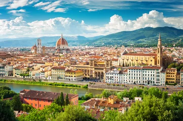 Fotobehang Florence (Firenze) stadsgezicht, Italië. © waku