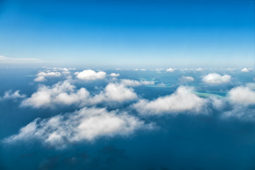 Beautiful view above clouds