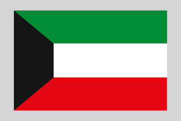 Kuwait flag on a black background, stylish vector illustration