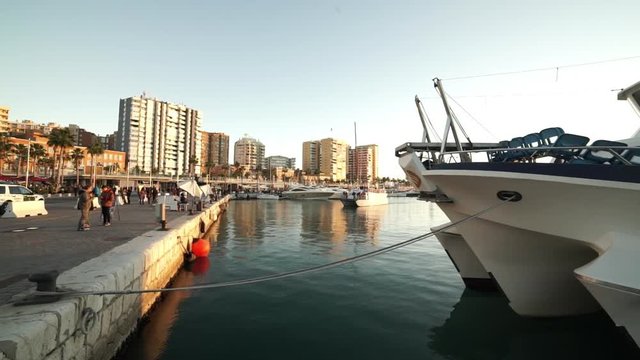 Beautiful Port Malaga harbor area