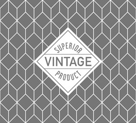 Vintage label with seamless pattern background. Ideal for packaging designs.